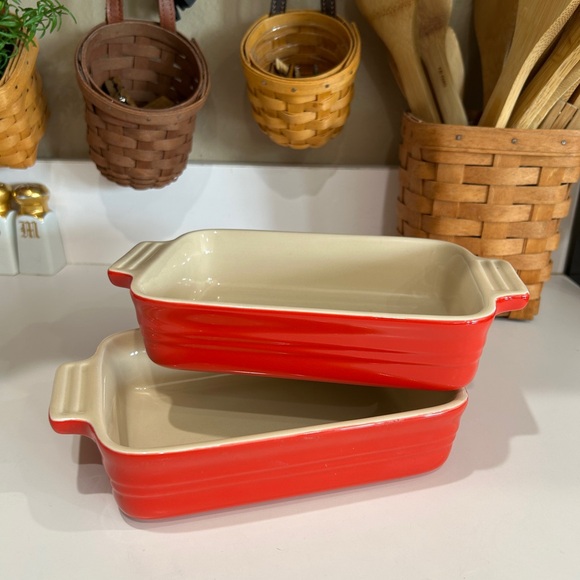 Le Creuset Other - Le Creuset Red & Cream Bakeware